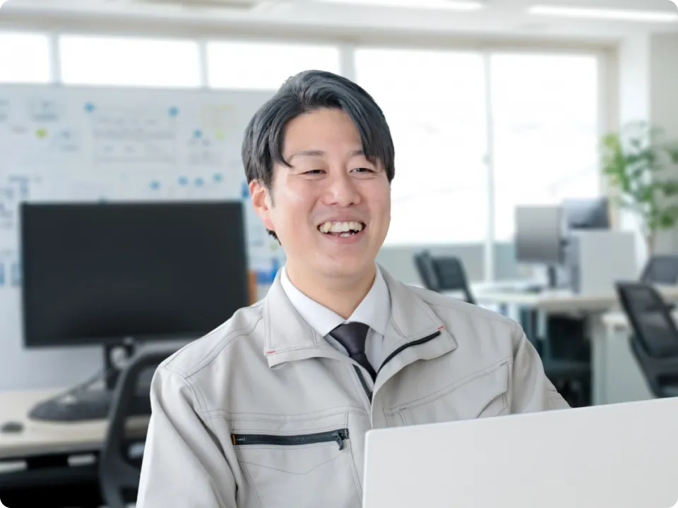 有限会社日進電工社の代表取締役奥井忠勝社長の顔写真